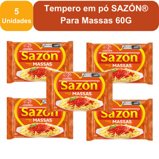 Kit 5 Unidades Tempero em pó SAZÓN® Para Massas 60G em Oferta na Shopee