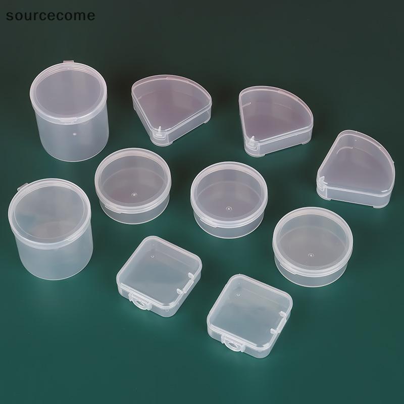 [sourcecome] Estojo De Armazenamento De Plástico Transparente Para Esponja De Maquiagem Triangular/Redonda/Quadrada Bout