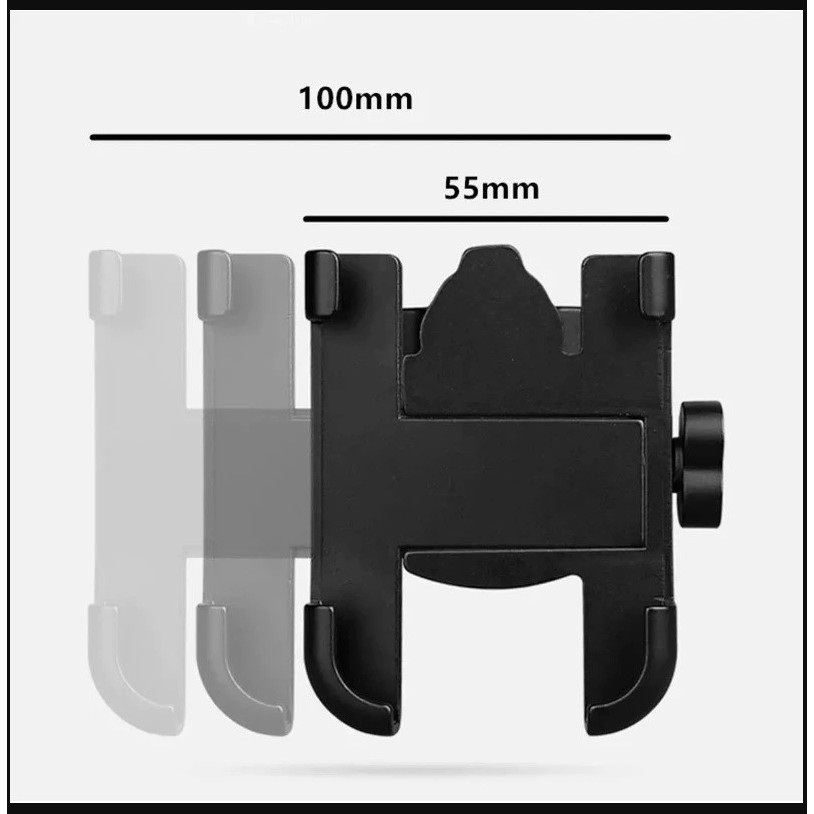 Suporte Celular Moto e Bike Alumínio Reforçado 360° Universal Antivibração Ajustável
