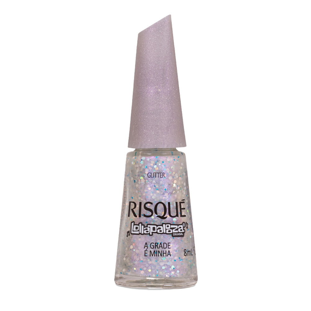 Esmalte Glitter Risqué Lollapalooza A Grade É Minha em Oferta na Shopee
