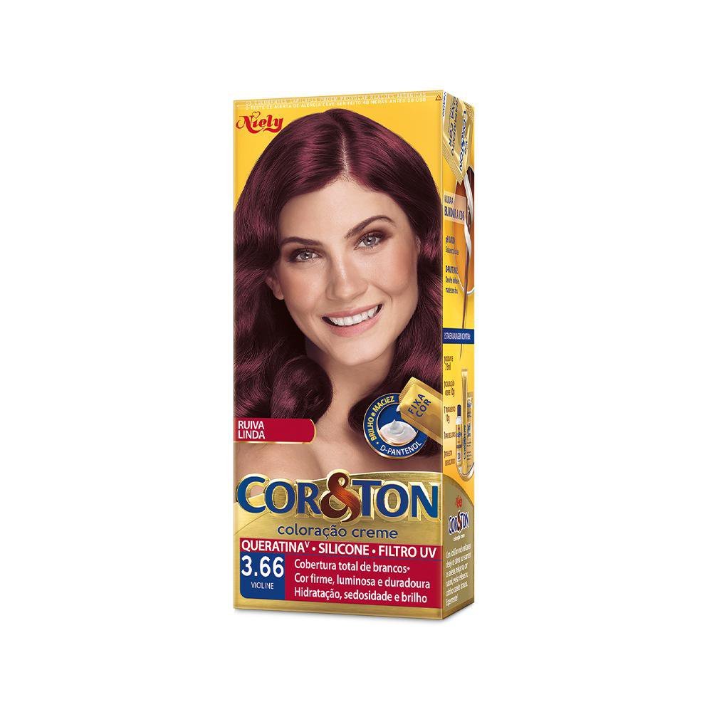 Coloração Niely Cor&Ton Violine 3.66 em Oferta na Shopee