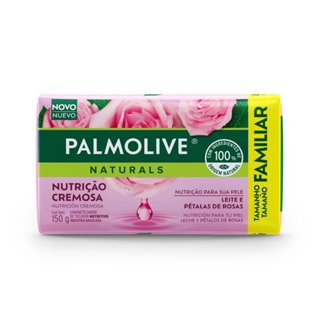 Sabonete Barra Palmolive Naturals Nutrição Cremosa Leite e Pétalas de Rosa 150g em Oferta na Shopee