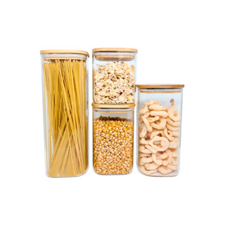 Potes de Manti Quad 800/1100/1400/1900 C/Tampa Bambu - 4 Pçs Oikos em Oferta na Shopee