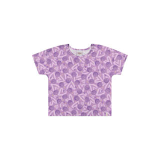 Blusa Infantil Menina Com Estampa Elian Lilás em Oferta na Shopee