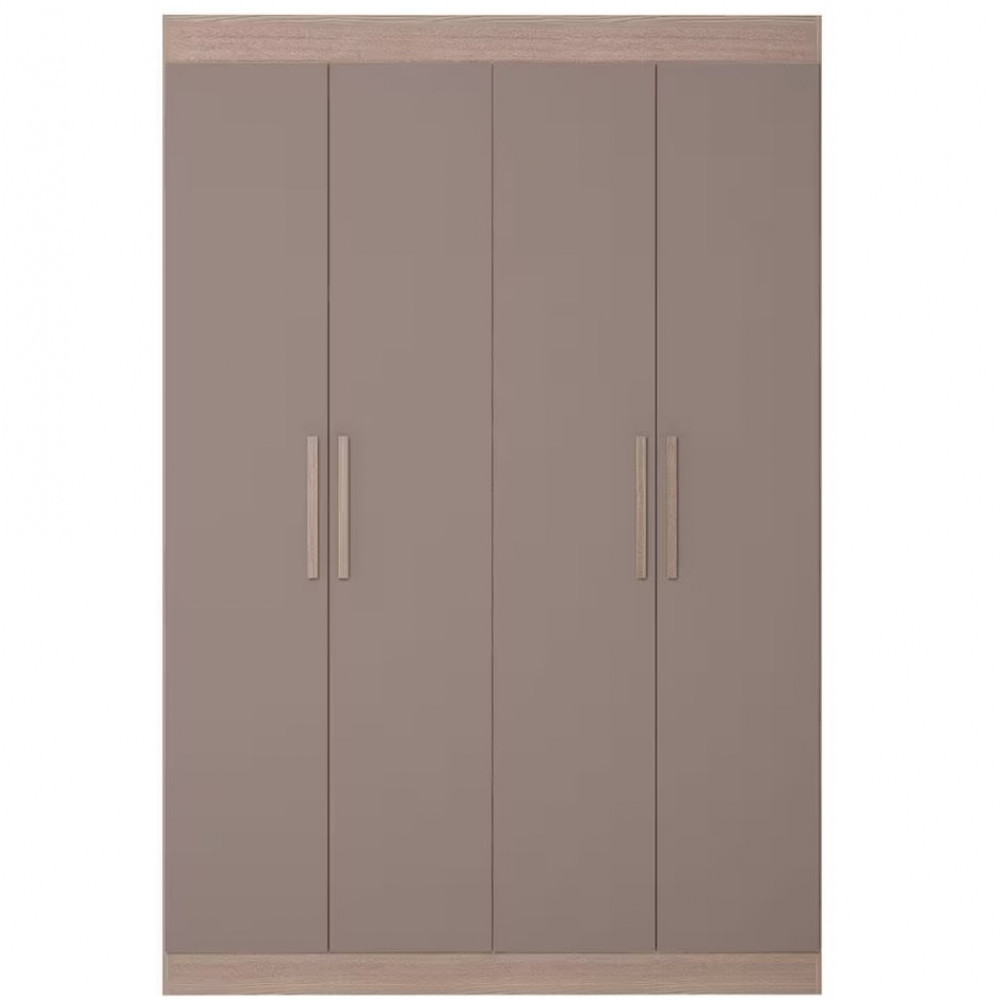 Guarda-Roupa Ville com 4 Portas 2 Gavetas e 2 Prateleiras 134cm de largura Bartira