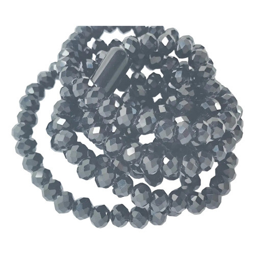 Guia Cristal Preta 180 Contas 8mm - Guia De Exu Cristal Preto