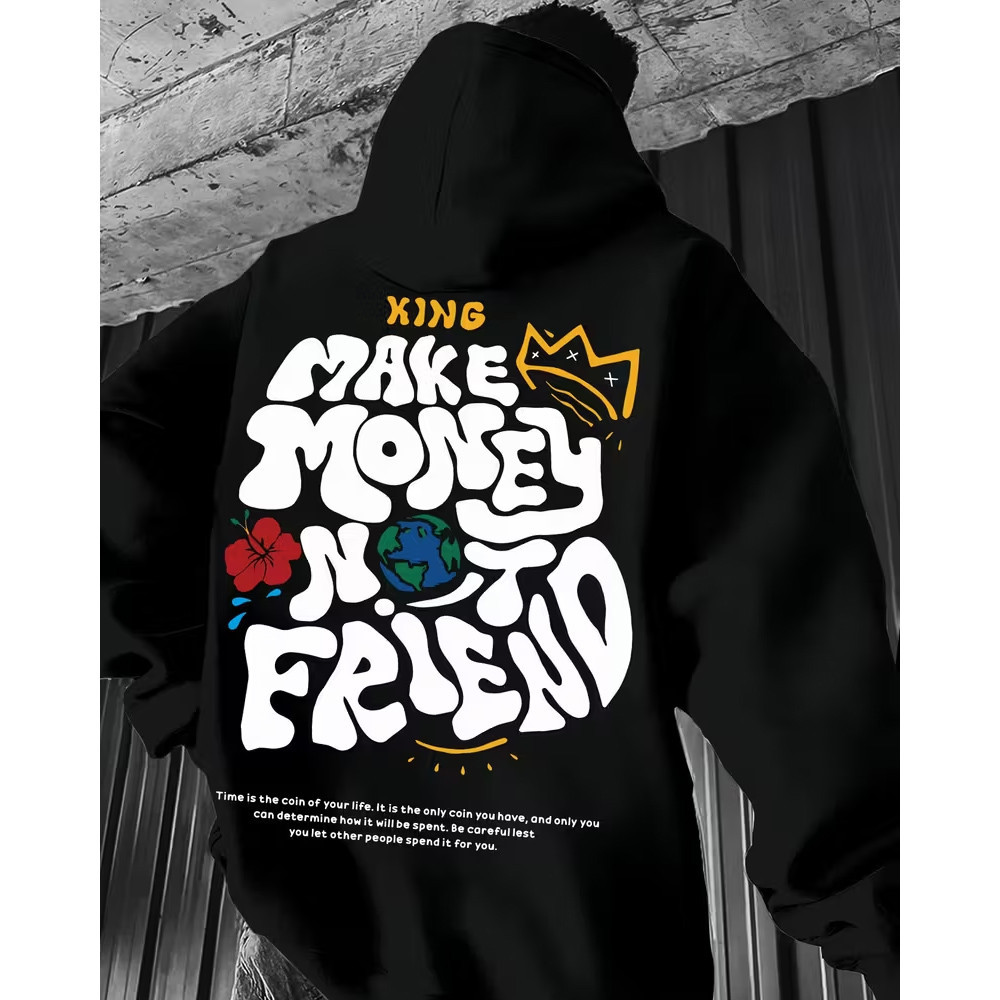 Moletom Canguru Make Money Confortavel Blusao Moda Nova Inverno Confortavel Flanelado Premium