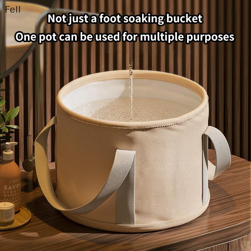 [Fel] Bacia De Banho Portátil Dobrável Para Pés Com Alças Perfeita Imersão De , Viagens , Acampamento E Atividades Ao Ar