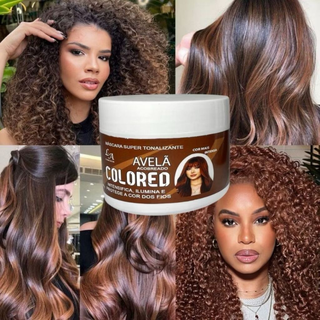 Mascara Tonalizante AVELÃ Acobreado - Chocolate - Morena - 100% NATURAL (SEM AMÔNIA) La Cosméticos em Oferta na Shopee