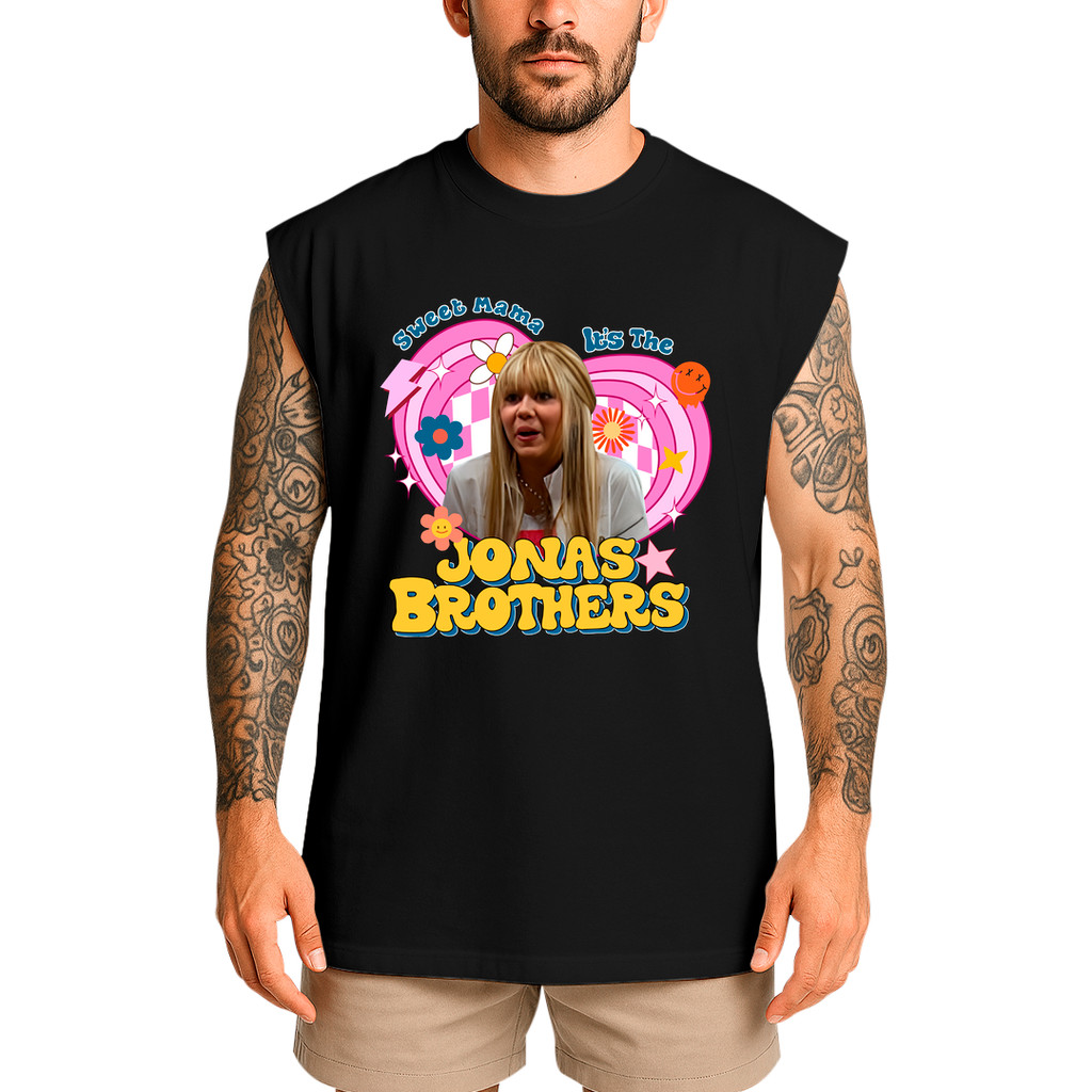 Regata Oversized Machão Jonas Brothers Sweet Mama It´s the Hanna Montana Coração Atoms