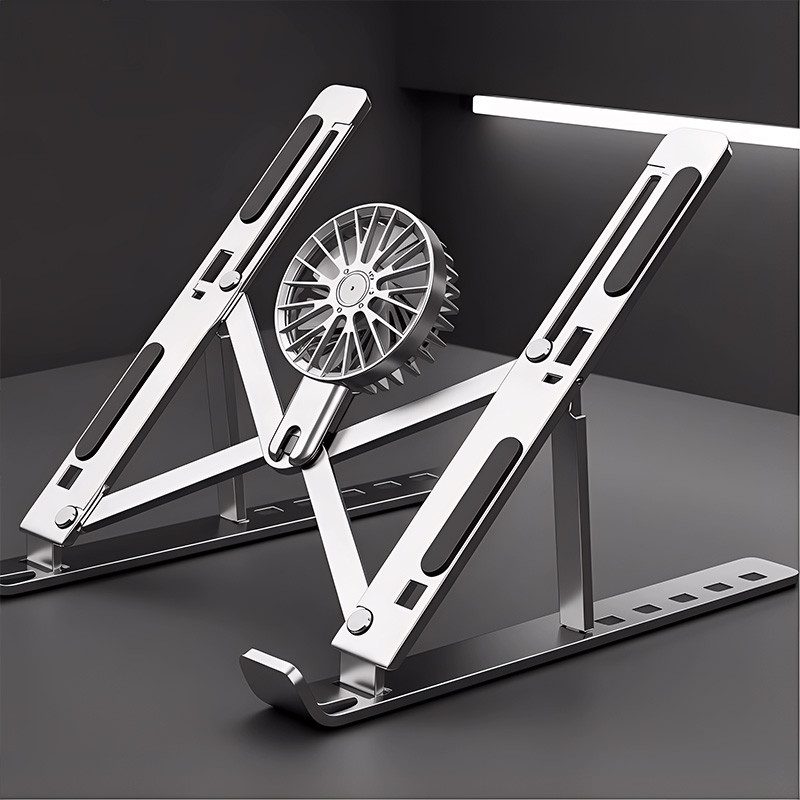 Com ventilador de resfriamento Laptop Suporte Base Notebook Tablet Alumínio Dobrável Portátil