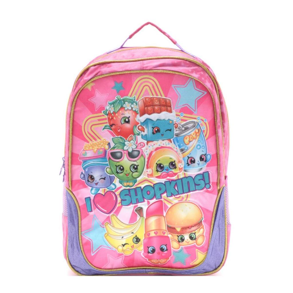 Mochila De Costas Shopkins Squishes Escolar Infantil Glitter