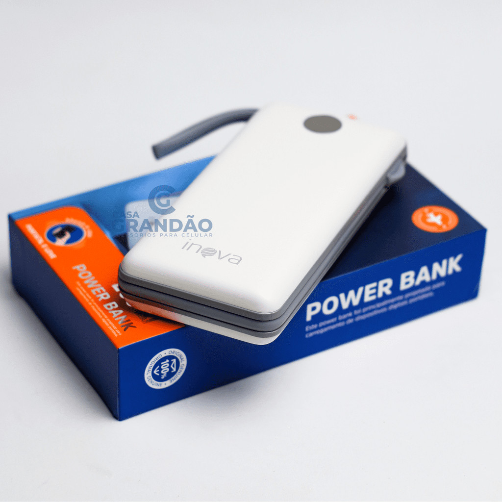Carregador portátil inova turbo power bank 20000mah original