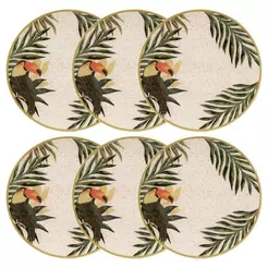 Jogo de 6 Pratos Rasos 26 cm Oxford Unni Tropicano