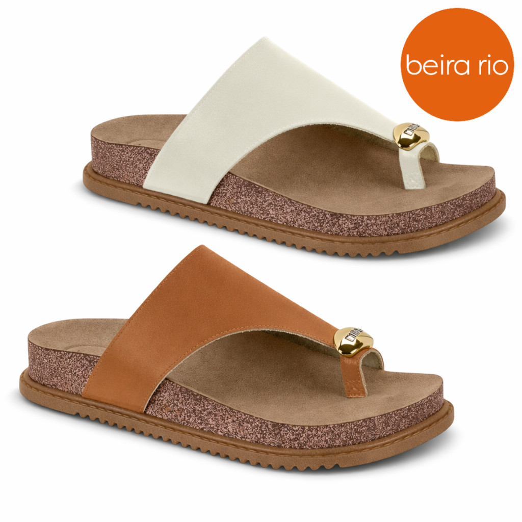 Chinelo Flatform Feminino Beira Rio Napa Confortável Plataforma Antiderrapante