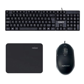 Kit Teclado mouse mousepad office com fio usb pc notebook computador barato garantia em Oferta na Shopee