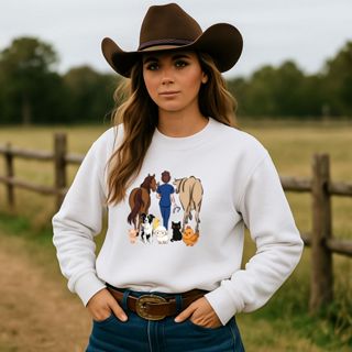 Moletom Feminino medicina veterinaria  Estilo Sertanejo Vaqueira Rodeio blusa de frio em Oferta na Shopee