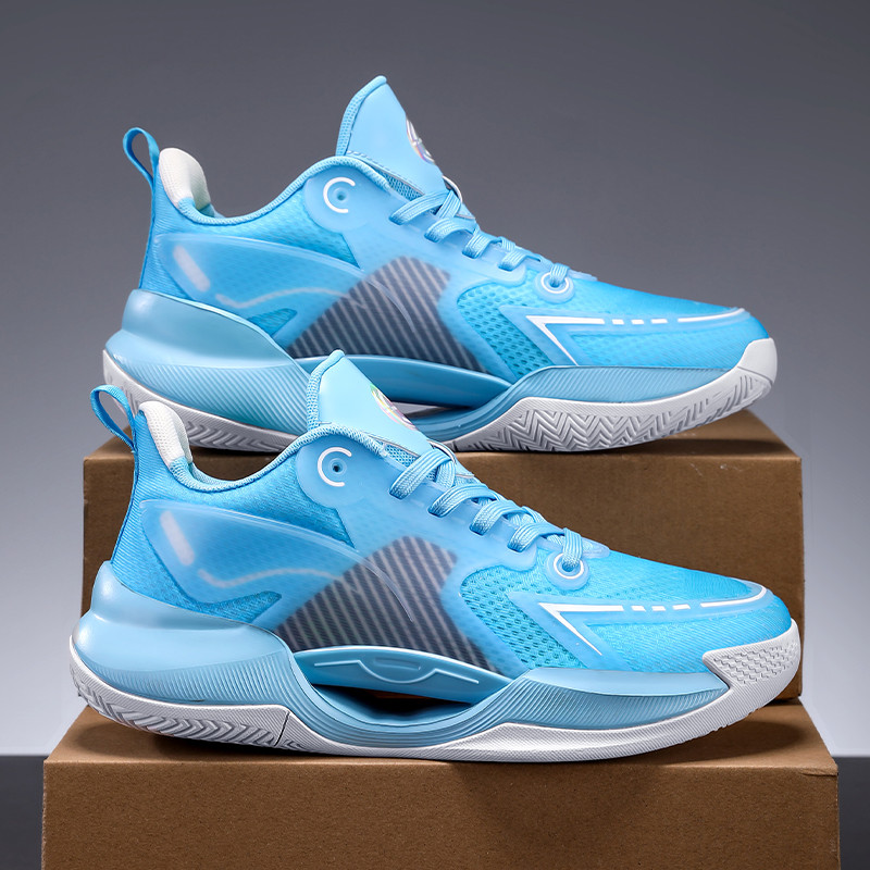 Ultra-leve V2 tênis de basquete masculino verão respirável fricção com som profissional tênis de combate real resistente