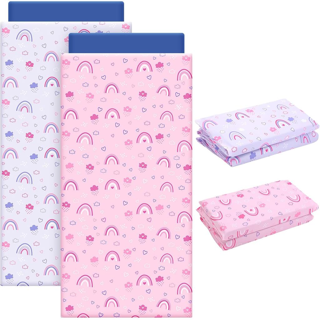 2 Peças de Capa para Colchonete de Soneca para Crianças, 47 x 21 Polegadas, Capas para Colchonete de Soneca Infantil, De