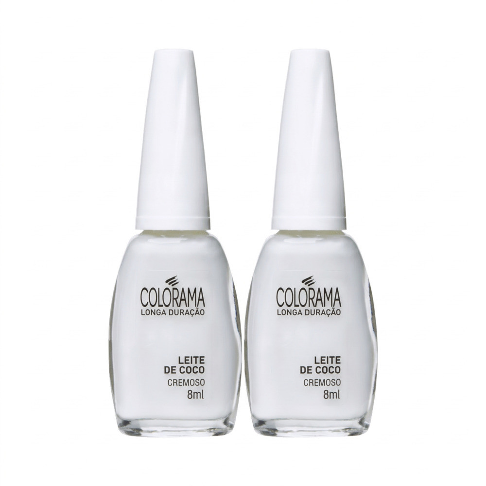 Kit 2 Esmaltes Colorama Cremoso Leite de Coco