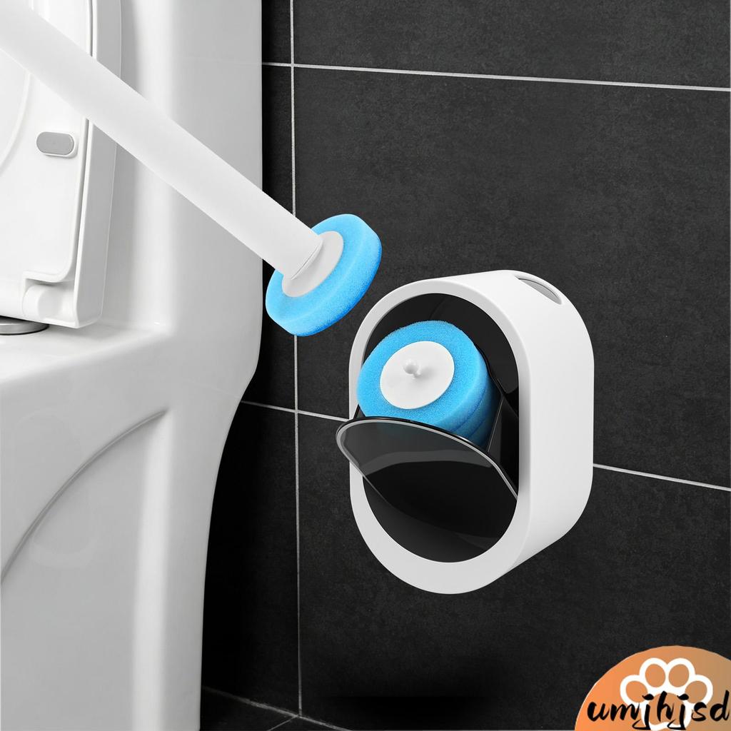 Conjunto De Limpeza De Escova De Vaso Sanitário Com 16 Recargas De Kit De Purificador Montado Na Parede Para Uso Domésti
