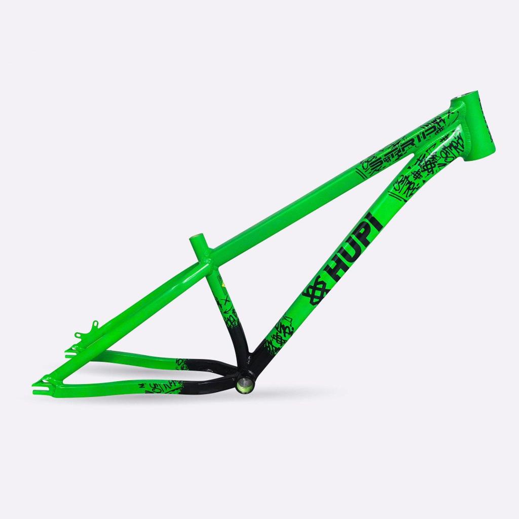 Quadro Bike HUPI Strip Gancheira Horizontal Aro 26 Verde e Preto