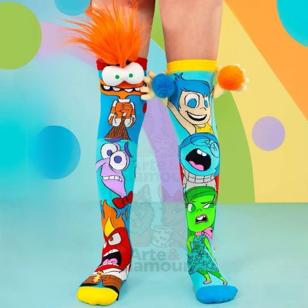 Meia Divertida 3D Várias estampas Ansiedade Divertidamente Homem-Aranha Heróis Criança Adulto Qualidade em Oferta na Shopee