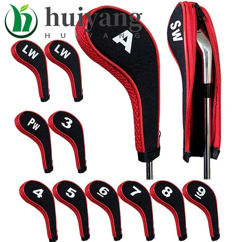 HUIYANG Capa Para Cabeça De Golfe Com Zíper Conjunto De Capas De Ferro Equipamento De Treinamento Acessórios Taco Design