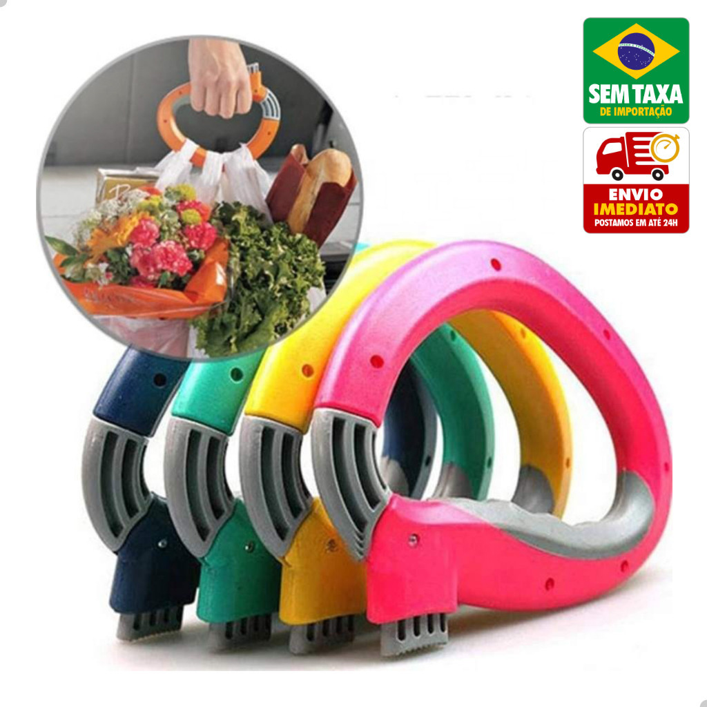 Super Suporte Para Sacolas  Anatômico Resistente Até 22kg Sortido em Oferta na Shopee
