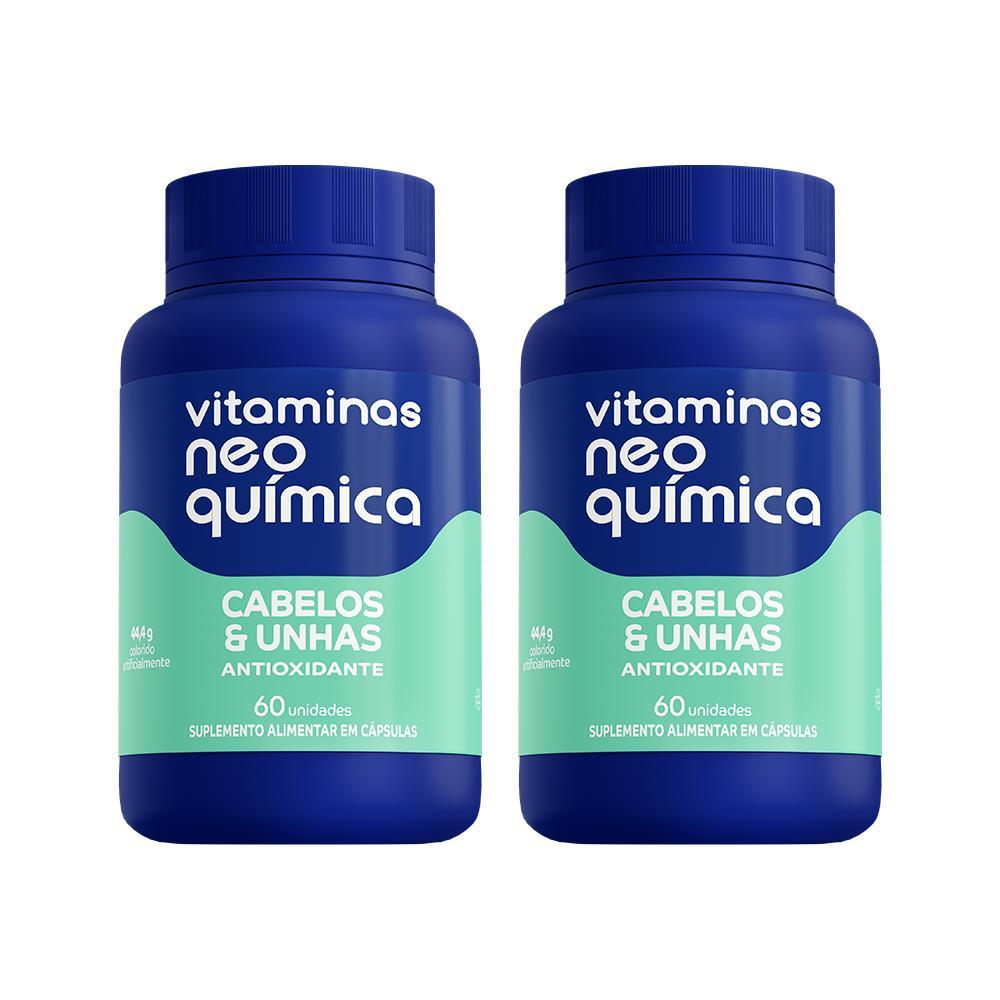 Kit c/2 Vitamina Neo Química Cabelos e Unhas - 30 Cpr