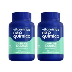 Kit c/2 Vitamina Neo Química Cabelos e Unhas - 30 Cpr