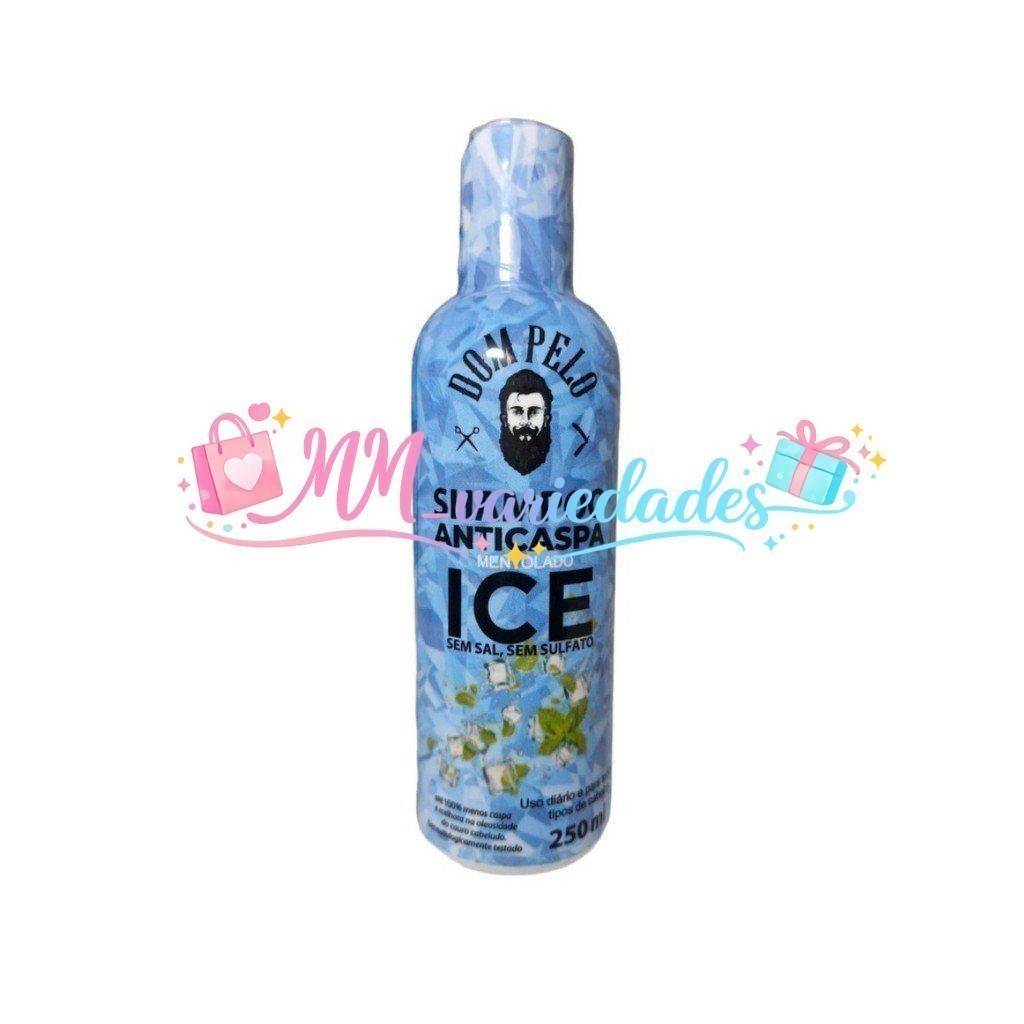 Shampoo AntiCaspa Dom Pelo Ice Mentolado 250ml Alivio da Coceira Sem Sal6ZGG