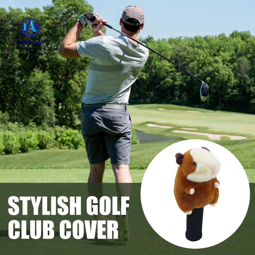 Golf Club Head Cover Dust Guinea Pig Headcover Plush Driver Wood Protector Cute Accessories Gift for Men Women Golfer So