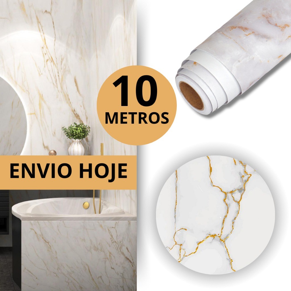 Papel de parede Adesivos para cozinha quarto Brilhante Lavável Mármore gelo 10/5M x40cm Resistente Agua em Oferta na Shopee