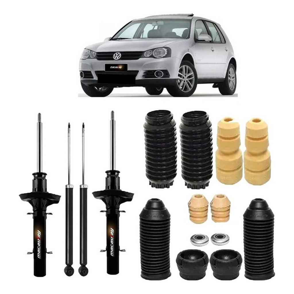 4 Amortecedores Dianteiro/traseiro Golf 99/13 + Batentes Kit