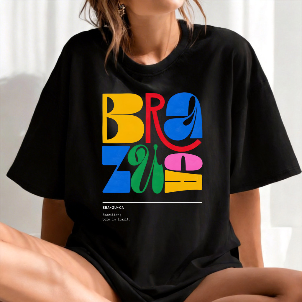 Camiseta Camisa Brasuca Copa Do Mundo 2026 Made In Brasil Símbolo Futebol Tshirt Feminina Verão