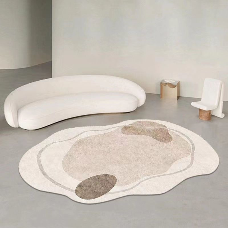 Tapete decorativo simples, de formato irregular e antiderrapante, adequado para salas de estar, quartos, ao lado da cama
