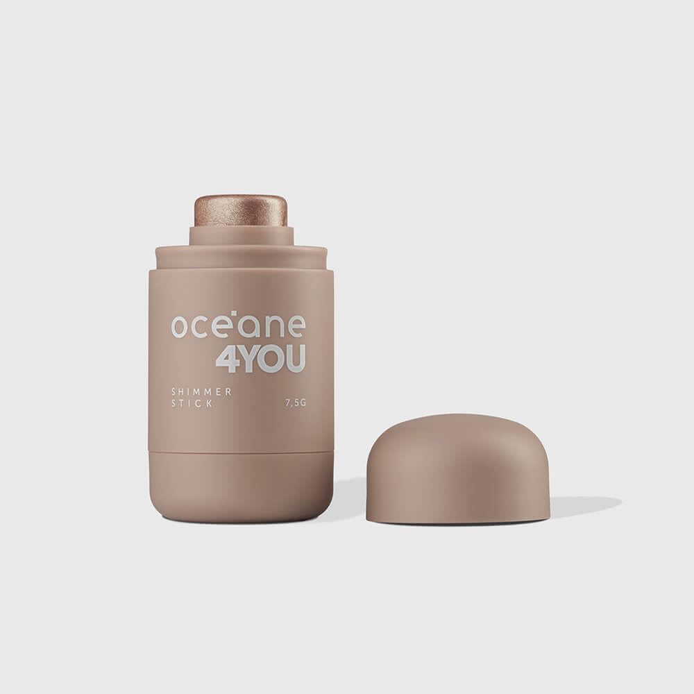 Iluminador em Bastão Dourado - Shimmer Stick Glitz Gold Oceane 4you 7,5g em Oferta na Shopee