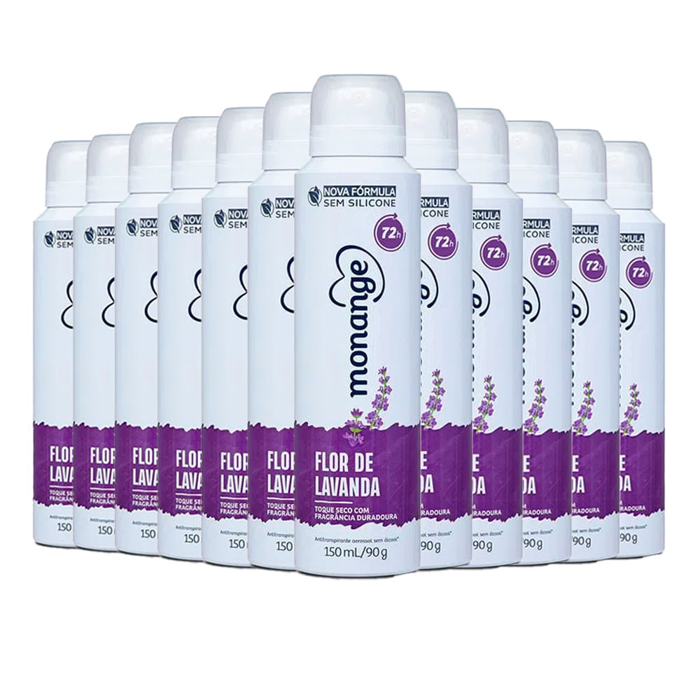 Kit Desodorante Aerosol Monange Flor De Lavanda 90g - 12 unidades em Oferta na Shopee