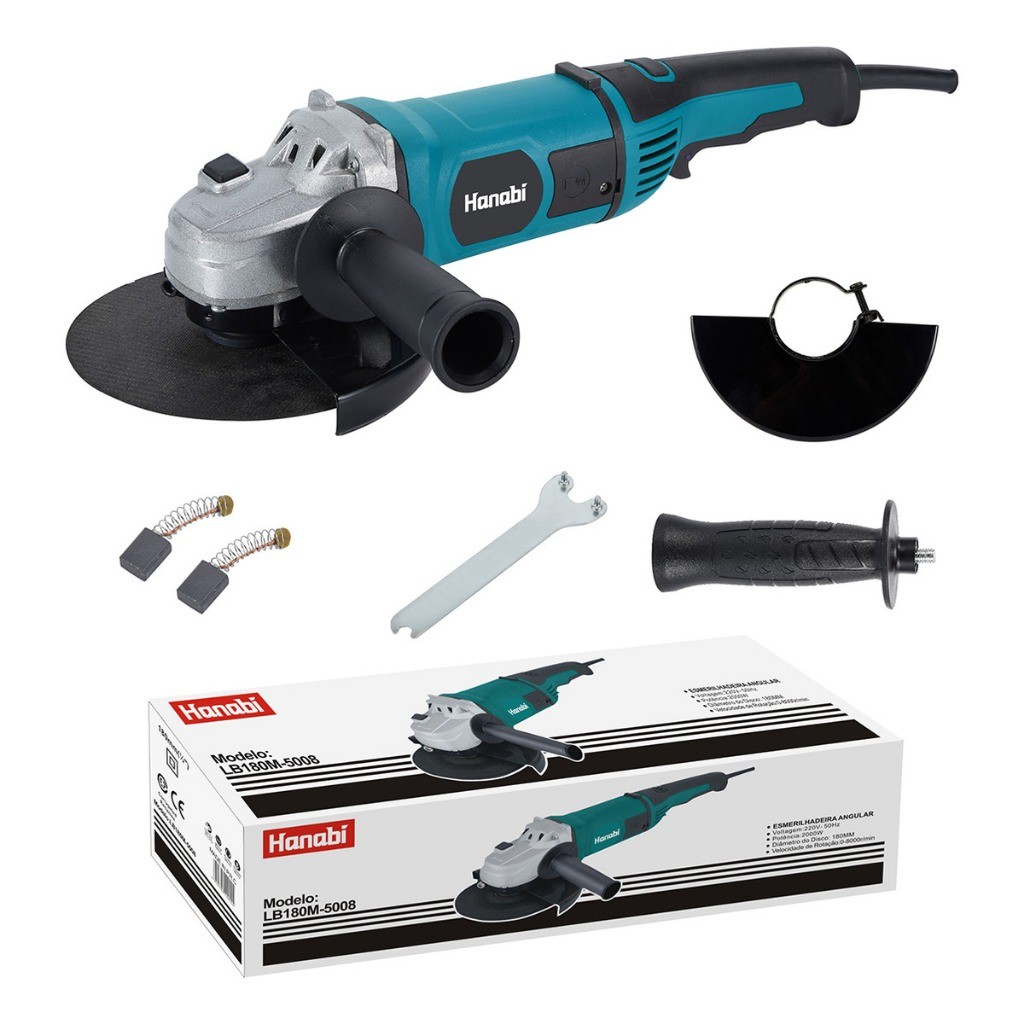 Esmerilhadeira Lixadeira Angular 960W Profissional Hanabi 125mm Regulador de Velocidade 110/220V 50Hz em Oferta na Shopee