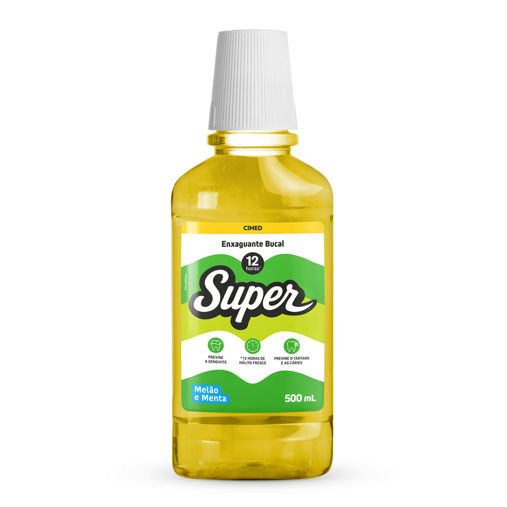 Enxaguante Bucal Super Sabor Melão e Menta 12 Horas 500ml