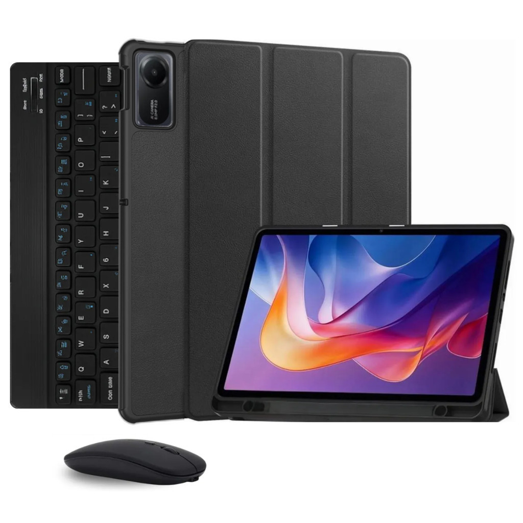 Kit com teclado, mouse e Capa Smart Para Redmi Pad 2 - 11 polegadas