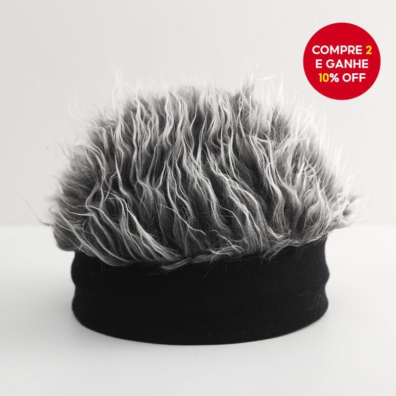 Chapéu De Peruca Retrô Coreano – Boné De Malha Hip Hop Masculino Com Design Sem Aba Integrado