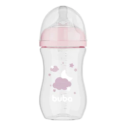 Mamadeira Easy Flow Nuvem Rosa 270ml - Buba
