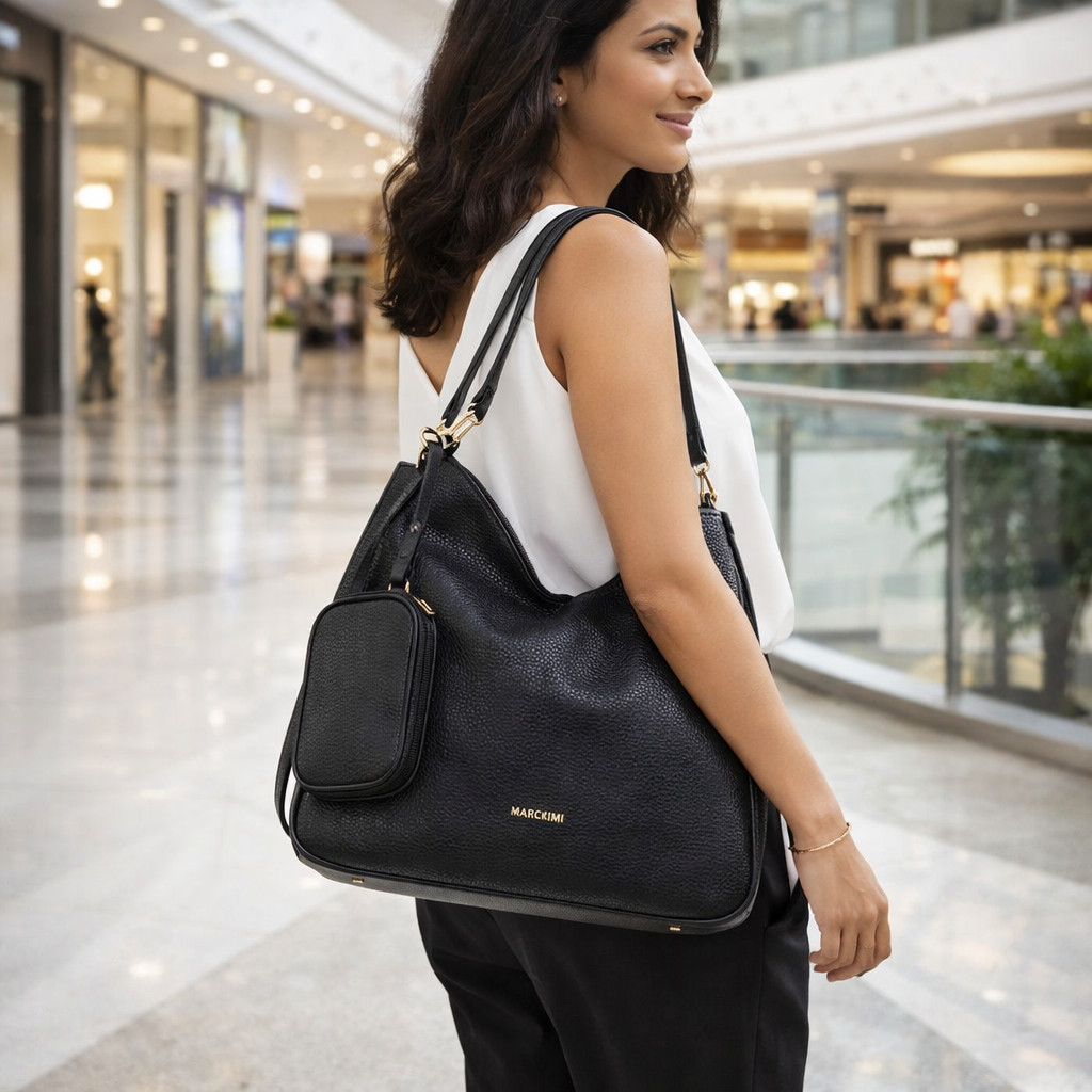 Bolsa Feminina Grande Transversal Couro Sintético Premium Hobo Casual Trabalho Dia a Dia MA902 em Oferta na Shopee