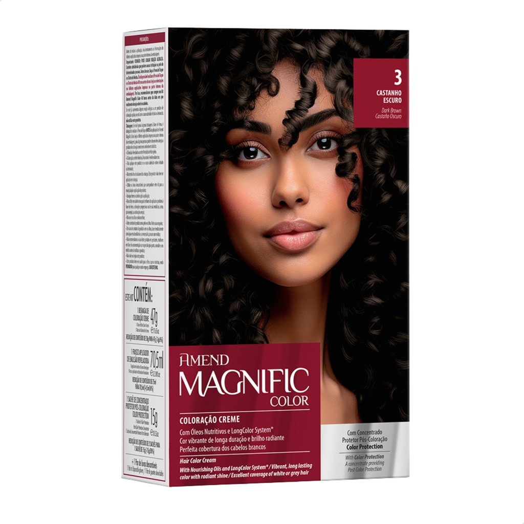 Tinta de Cabelo Amend Magnific Color 3.0 Castanho Escuro