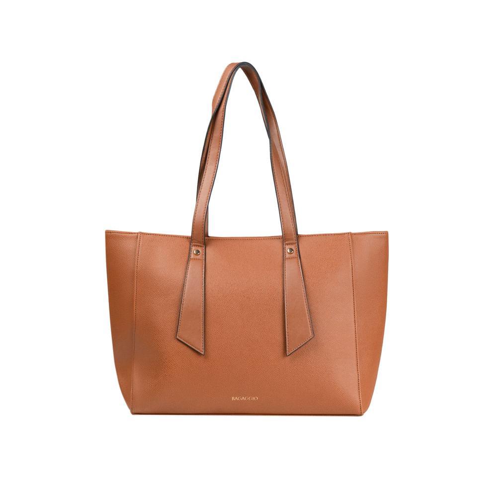 Bolsa Feminina Grande Tote Com Alça Alongada Marrom