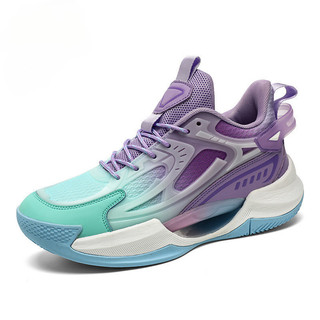 Tênis De Basquete Luminosos Para Homens E Mulheres , Vôlei Roxo Respiráveis Antiderrapantes