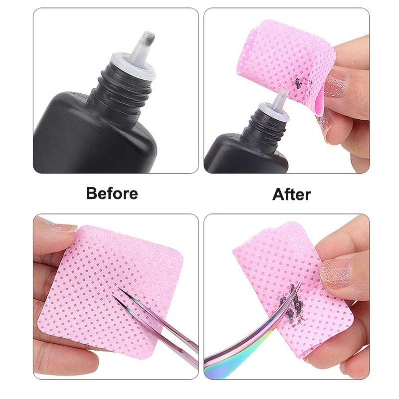 200/400/800 Lenços Para Limpeza De Cola Extensão De Cílios — imagem 2 de 2