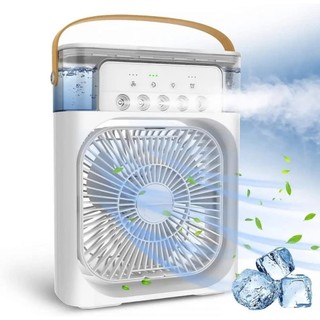 Ventilador Climatizador Ar Ventilador Umidificador Portátil Escritório Com Led Reservatório De Água Com Type C USB